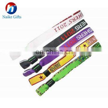 Custom Cheap Festival Woven Wristbands / Polyester Wristband / Fabric Wristbands photo-3