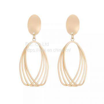 Costume Brass Earring Jewelry with CZ, Gold Earring with Gold Plated, Imitation Jewelry (KE3182)