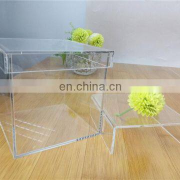 Luxury custom color design cardboard display acrylic flower box