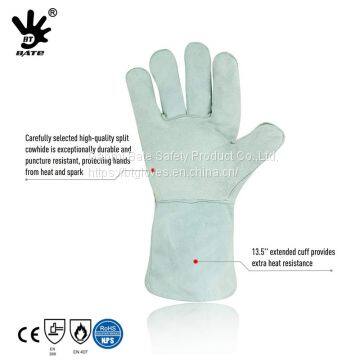 Cow Split Leather Welding Gloves photo-3