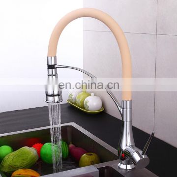 Customized Made Deck Mount Contemporary Brass Pull Out Kitchen Faucet