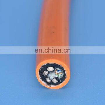 High flexible composite cable power cores with 4 twisted pairs cat5 cable