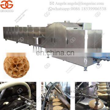 High Efficiency Full Automatic Snow Rolled Sugar Waffle Cone Production Line Rolled Baking Rolling Ice Cream Cone Making Machine photo-3