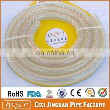 Hot Sale Eco-Friendly Three Layer Beverage Use FDA Food Grade Braided 1/2" Clear PVC Soft Drinking Water Hose Vinyl Tubing Pipe