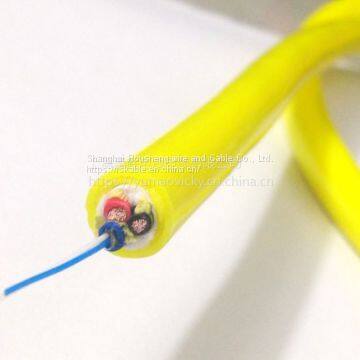 Subsea Umbilical Cable 1000v Rov Flexible Rov Cable Cable Acid-base Yellow Sheath Color