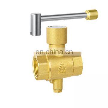 Brass Magnetically Controlled Locking Trunnion Ball Valve Gas Ball Valve photo-2