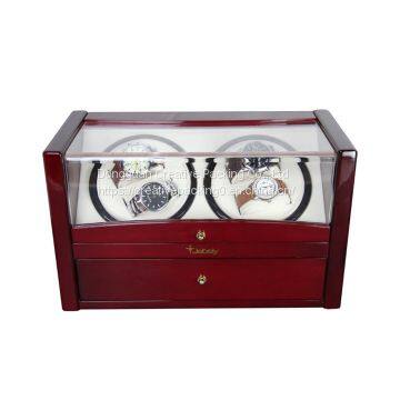 Custom Watch Shaker 4+5 Luxury Wooden Watch Winder For Home Use Or Collection Black Color photo-5