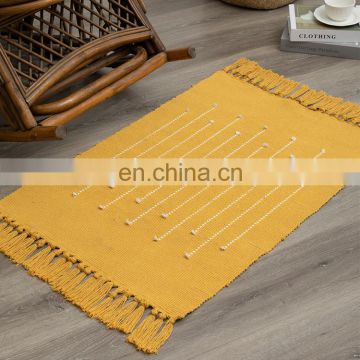 Hot selling cotton woven floor  carpet mat customized jacquard pattern custom floor mat