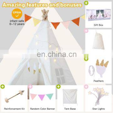 Kids Foldable Teepee Play Tent Luxury Portable Indoor And Outdoor Kids Teepee Tent photo-2