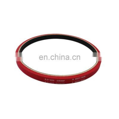 6.5x9.5x425 Red Rubber Coating Black Rubber Flat Belt Pulling Belt