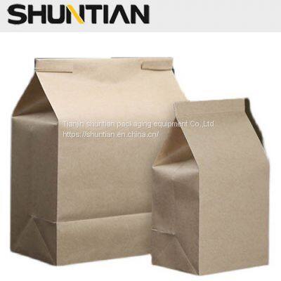 kraft paper coffee pouch tin tie bags