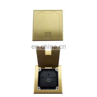 Vga Media Power High Quality Stainless Steel female Multimedia floor Socket Box