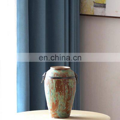 3pcs a Set Table Top Decorative Coated Green Bubble Pottery Table Flower Vase photo-4