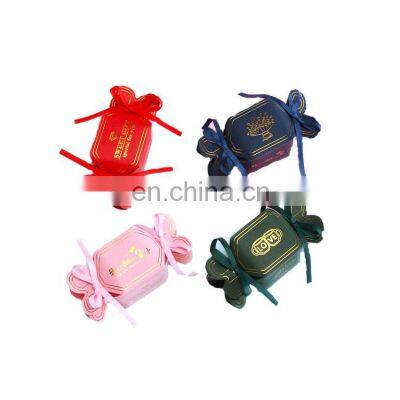 Exquisite Blue Candy Box Sweet Gift Paper Box for Wedding Chocolate Box With Ribbon Seal photo-5