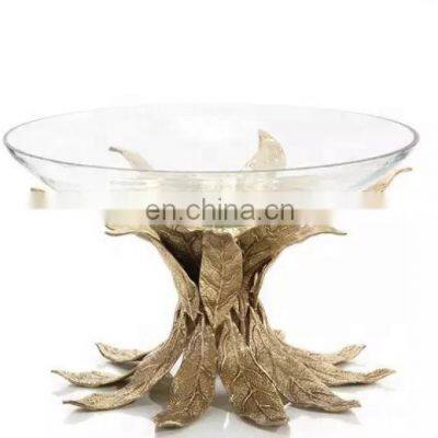 tree roots base with glass bowl