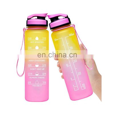 500ml 750ml 1000ml bpa free customized sublimation personalized popular cheap plastic bottle water