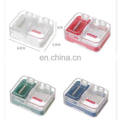 Sub-packed pill box dispenser slicer tablet splitter pill grinding box plastic portable medicine box