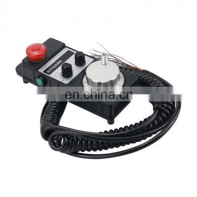 OMT004 100PPR 5V 7Axis MPG CNC Handwheel with Emergency Stop Button Universal Type