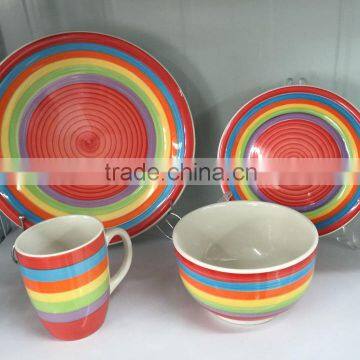 New Design Stoneware Dinnerware, Wholesale Custom Printed Stoneware Dinnerware Set, Handprinted Stoneware Dinner Set photo-4