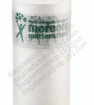 100% Biodegradable Fruit Fresh Food Packaging Bags On Roll, Fresh Vegetables Food Fruit Storage Produce Bag on Roll Bageas photo-5