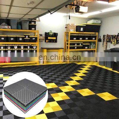 CH Excellent Quality Plastic Performance Solid Vented Waterproof Drainage Eco-Friendly 40*40*1.8cm Garage Floor Tiles