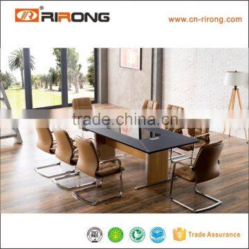 Modern design customized steel wood leather conference table