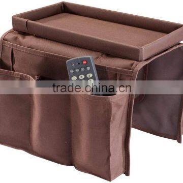 6 Pocket Sofaside Armchair Caddy Arm Rest Organizer With Table Top