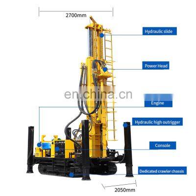 Drilling Depth 450 Meter Crawler Mine Pneumatic Rotary Water Well Drilling Rig Machine Prices For Sale photo-2