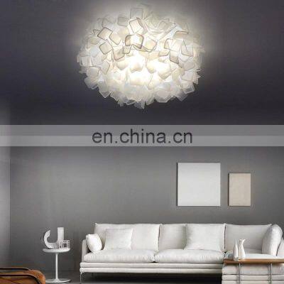 2022 New Design Slice Shape White Romantic Nordic Minimalist Iron Children's Room Pendant Lamp photo-3