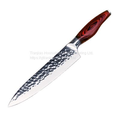 8 inch Kitchen Knives Sharp Carbon Steel Meat Vegetable Chopping Knife with Pakkawood handle 5cr15 Stainless Steel Chefs Knife