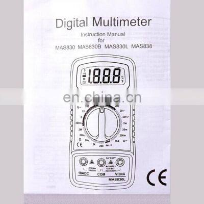 Factory Price Mestek Multimeter 2000 Counts MAS830B 600V/10A Voltage Current Resistance Tester photo-4