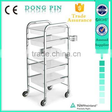stainless steel beauty trolley salon cart