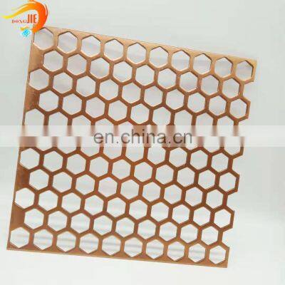 Aluminum Anodized Hexagonal Perforated Metal Sheet Maker photo-4