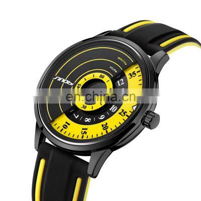 SINOBI 2021 New Original Design Wristwatch Men Rubber Strap Silicone Band Watch Sport Watch Men S9845G