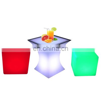 Hookah lounge lighting bar furniture indoor decorative led cube chair bar furniture cube chair led sofa sets