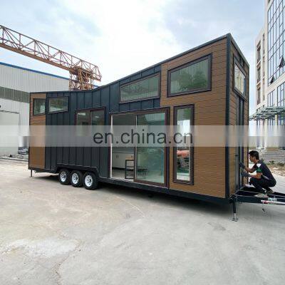 Hot sale beautiful prefab trailer container house on wheels mobile