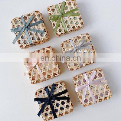 Best Price Woven Bamboo Jewelry Box, Square Bamboo Gift Box basket Wholesale Made in Vietnam