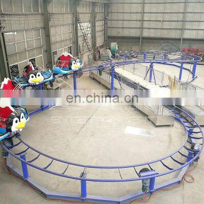 Fairground attractions penguin theme park spinning roller coaster for sale