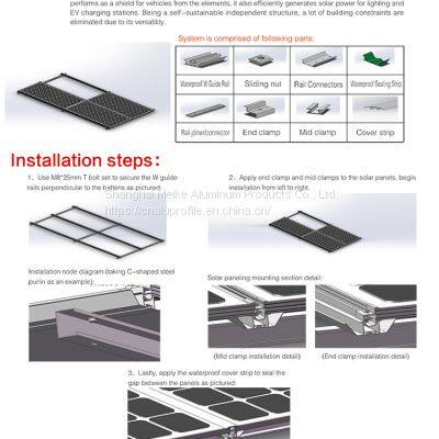 MK Solar Panel Aluminum Solar Carport Mounting Solution Waterproof High Efficient Installation Factory Direct Sell photo-4