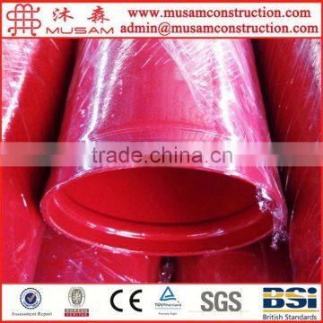 Red Lacquer Grooved Steel Pipe Powder coated for Fire Protection service