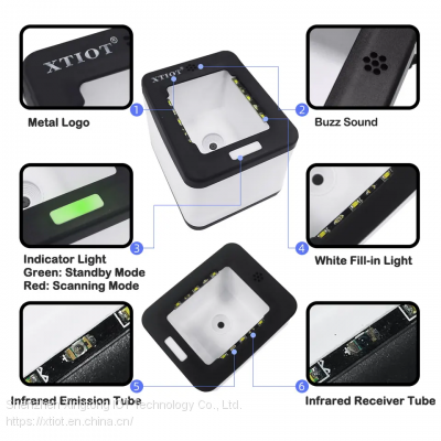 XT2001C New Desktop USB Type Mobile Payment 2D Barcode Scan Box QR Code Pos System Barcode Scanner