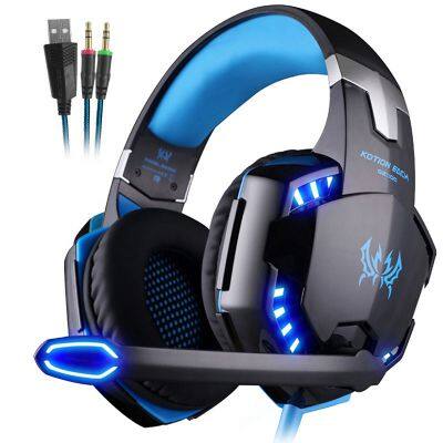 G2000 Stereo Gaming Headset Deep Bass Computer Game Headphones Earphone with LED Light Microphone for PC Laptop PS4