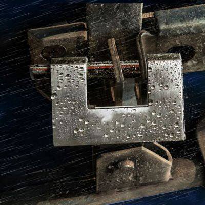 80mm Stainless Steel Rectangular Padlock Waterproof Container Lock photo-5