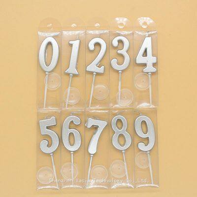 Custom Gold Number Candles 0-9, Wholesale Smokeless Paraffin Wax for Wedding Cake Decor
