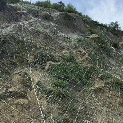 active slope protection net, anti-falling rock net for slopes and hillsides, galvanized steel wire rope net, rock retaining net, slope hanging net, safety net
