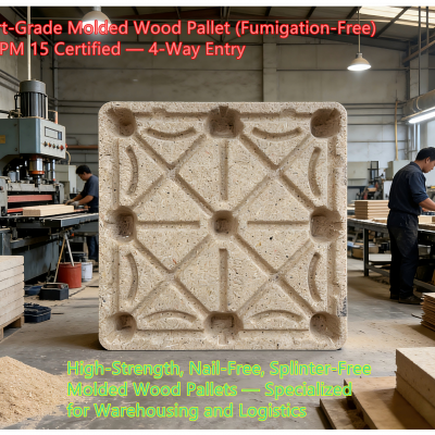 Cost-Effective Molded Wood Pallets — Factory Direct Supply — Versatile for Warehousing, Internal Circulation, and Export photo-2