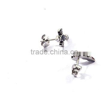 Stainless Steel Custom Earrings Mens Cross Ear Stud Earrings photo-3