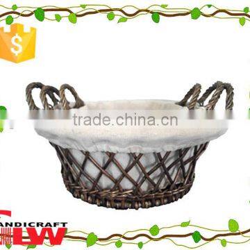 set of 3 diamond weaving round wicker basket,wicker baskets wholesale