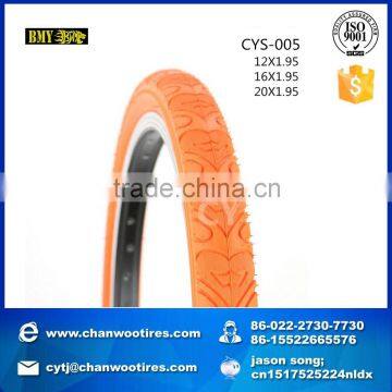 Full Orange Color Bicycle Tire16X1.95 for BMX