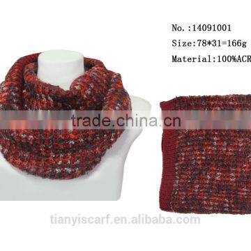 Candy Color Korean Girl Style Winter Neck Hoops Circle Loop Infinity Knitted Scarf photo-5